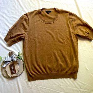 J. Crew Short-Sleeve Silk-Blend Crewneck Sweater